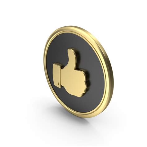 Gold And Black Round Thumps Up Symbol Png Images And Psds For Download