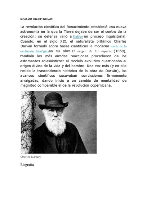 Biografia Charles Darwin Pdf Alfred Russel Wallace Charles Darwin
