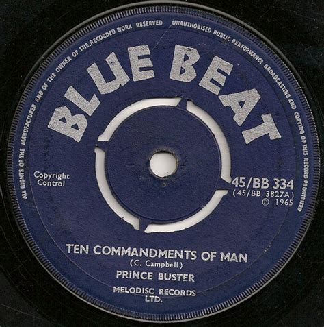 Prince Buster Ten Commandments Of Man Vinyl Records Lp Cd On Cdandlp