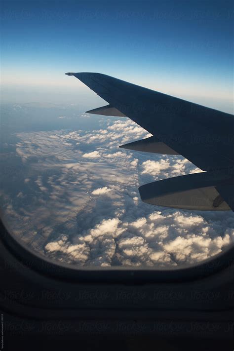 Sky And Clouds View From An Airplane Window By Sonja Lekovic Cloud