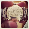 A look at the engraving on my watch. A retirement gift to … | Flickr