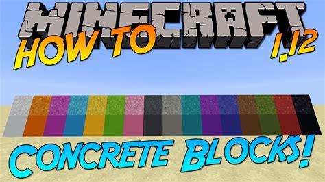 Minecraft 1.12 | How To: Craft Concrete & Concrete Powder Blocks! - YouTube