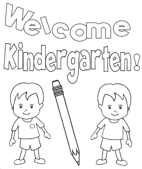 Welcome To Kindergarten Coloring Coloring Pages