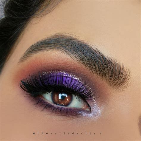 Purple Ombre Glitter Cut Crease Tutorial The Veiled Artist