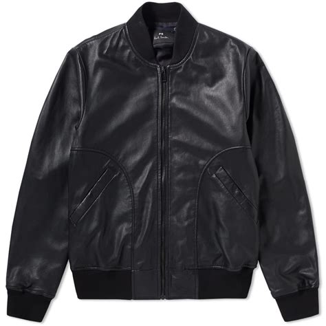 Paul Smith Leather Bomber Jacket Paul Smith