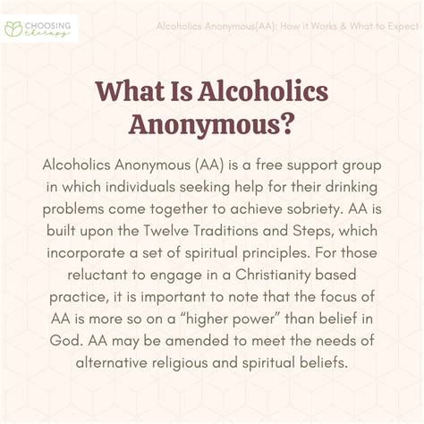 Alcoholics Anonymous Aa How It Works What To Expect