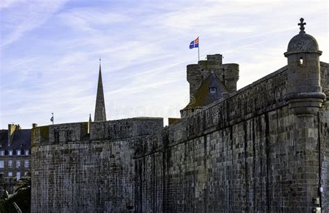 Saint Malo City Walls In Saint Malo France Stock Image Image Of