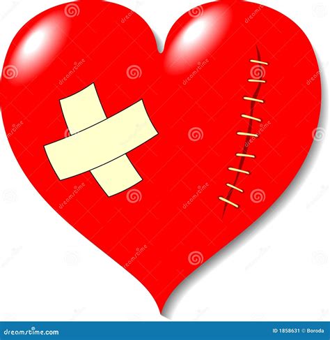 Wound On Heart From Love Stock Vector Illustration Of Medical 1858631