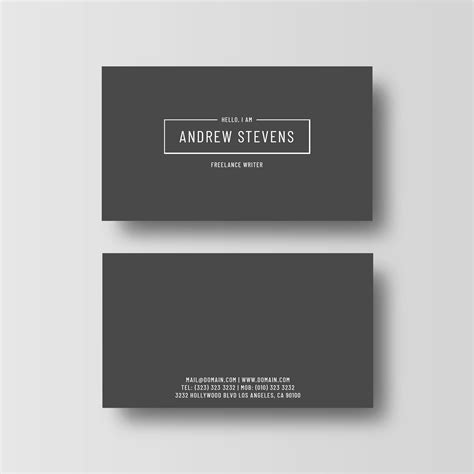 Modern Chic Editable Business Card Design Minimalist Business Cards
