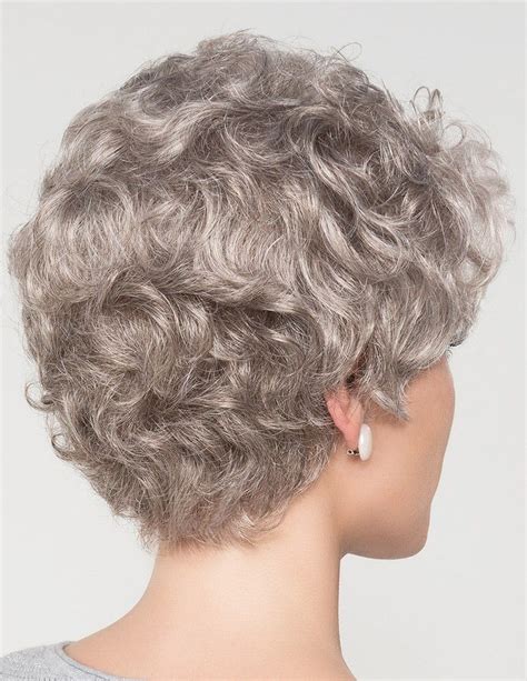 Natural Short Curly Grey Hair Wig For Older Women Uk