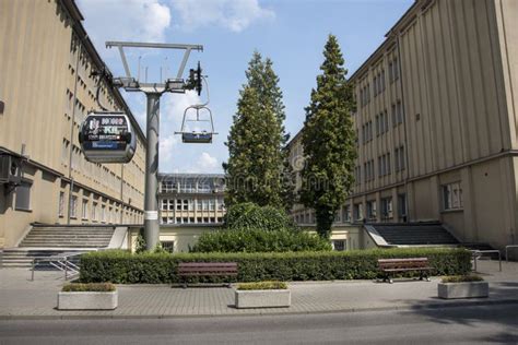 AGH University Campus Buildings Ski Chair Lift Krakow Poland