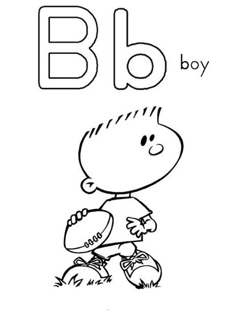 Boy Is For Letter B Coloring Page For Preschool Kids Best Place To Color
