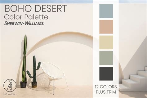 Boho Desert Color Palette Sherwin Williams Interior Paint Scheme E