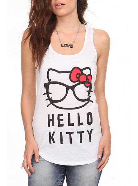 Hello Kitty Nerd Girls Tank Top Hot Topic Tanktop Girl Hello Kitty