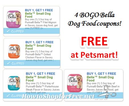 Save money on your dog or cat in canada. 4 BOGO Bella Dog Food Coupons! | How to Shop For Free with ...