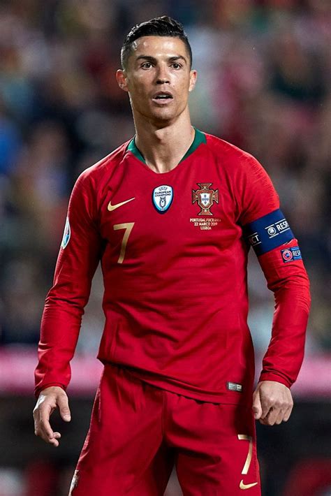 Lisbon Portugal March 22 Cristiano Ronaldo Of Portugal Looks On