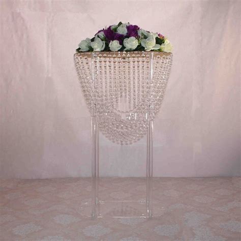 Wholesale Large And Tall Acrylic Crystal Flower Vases For Centerpieces