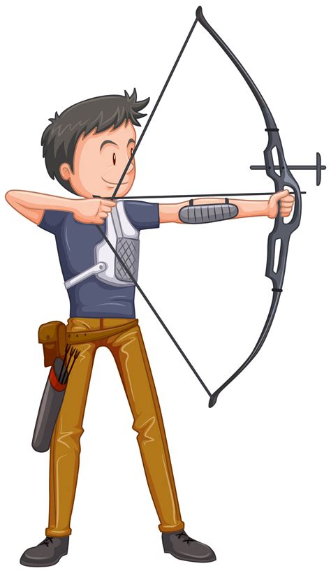 An Archery Character On White Background 607705 Vector Art At Vecteezy