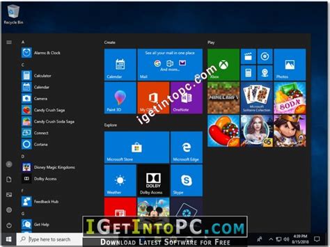 Windows 10 Pro Redstone 4 August 2018 Free Download