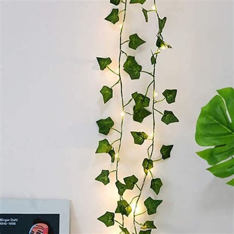 Green Leaf Ivy Vine Plant Fairy Lights Etsy Uk