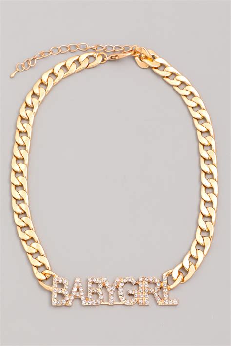 G Gold Baby Girl Choker Necklace Necklaces