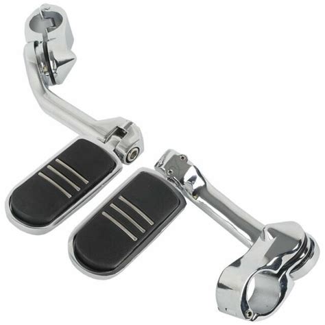 Chrome Highway Foot Pegs Clamps For Harley Davidson Street Glide