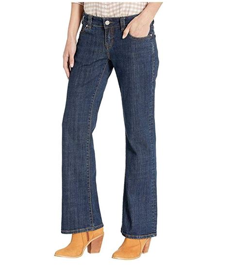 Rock And Roll Cowgirl W7 9213 Riding Bootcut Jeans In Dark Wash Cowgirl Delight Bootcut