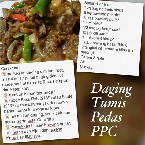 These days, beef is commonly used instead. beef daging tumis pedas ppc in 2020 | Recipes, Pedas, Beef