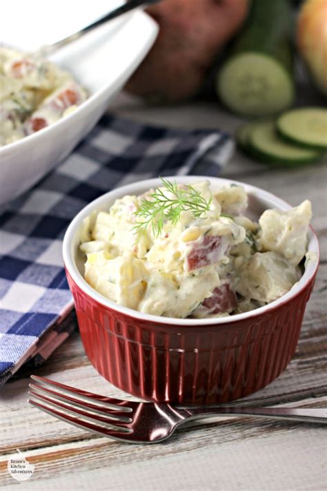 Creamy Dill And Cucumber Potato Salad Renee S Kitchen Adventures