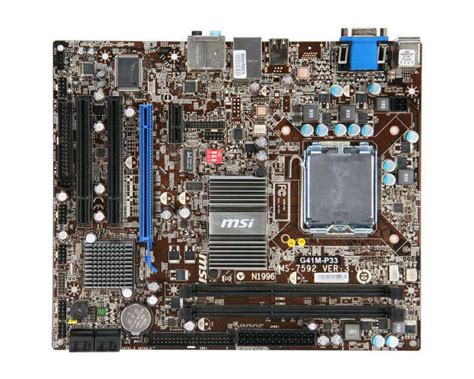 Built around the intel g41 express chipset and featuring the lga775 socket processor socket, the mainboard works with cpus such pentium, celeron, pentium 4, celeron d, pentium d, core 2 duo, core 2 extreme. Main MSI G41M - P33- sản phẩm chính hãng- giá rẻ