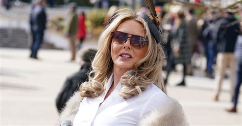 Carol Vorderman Wows In Corset And Leather Bottoms As She Shows Off Curves At Cheltenham Daily