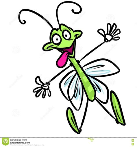 Insect Cricket Cartoon Stock Illustration Illustration Of