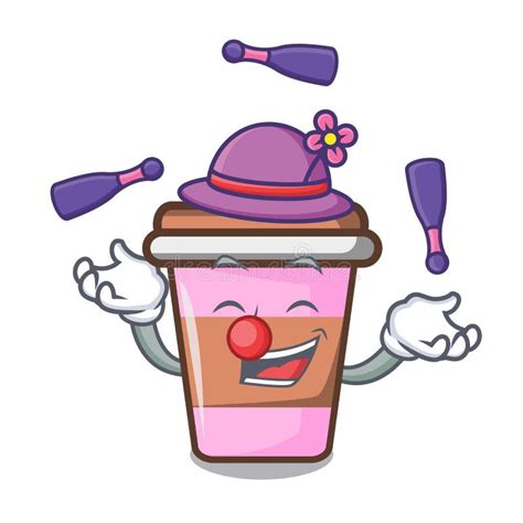 Juggling Coffee Cup Mascot Cartoon Stock Vector Illustration Of
