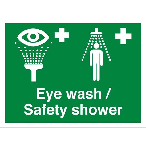 Safety First Safety Shower And Eyewash Station Sign 54 Off