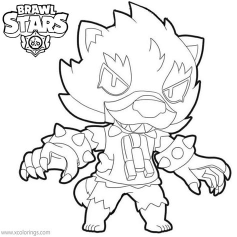 Werewolf Leon Brawl Stars Coloring Page Free Printable Coloring Pages