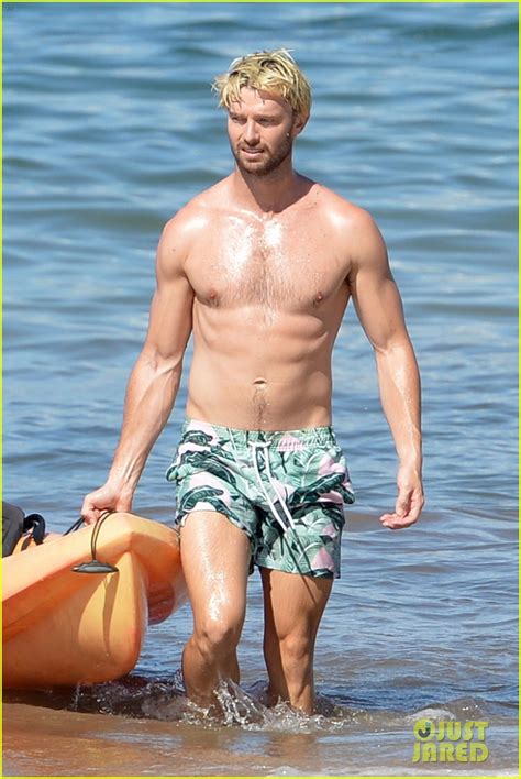 patrick schwarzenegger shows off fit physique during beach day in maui photo 4691077 patrick