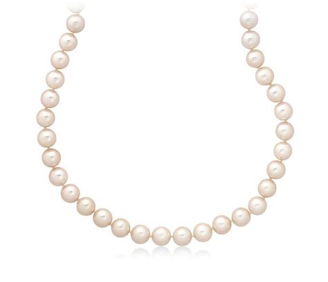 Classic Akoya Cultured Pearl Strand Necklace With 18k White Gold 7 5 8 0mm Blue Nile