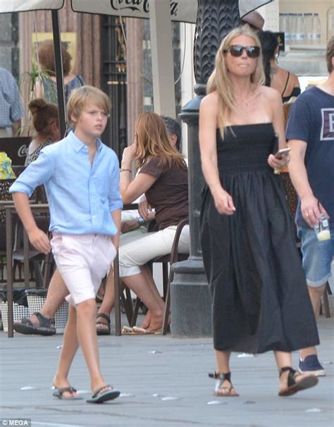 Gwyneth Paltrow Bonds With Dapper Son Moses In Marbella Daily Mail Online