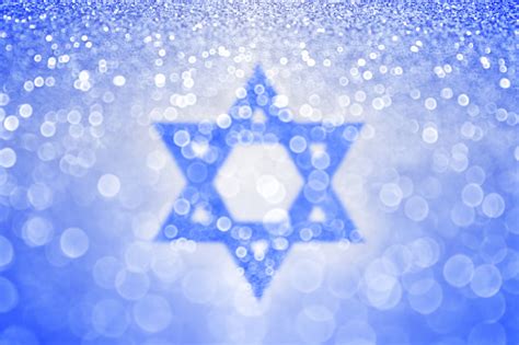 Hanukkah Blue Jewish Star Of David Background Stock Photo Download