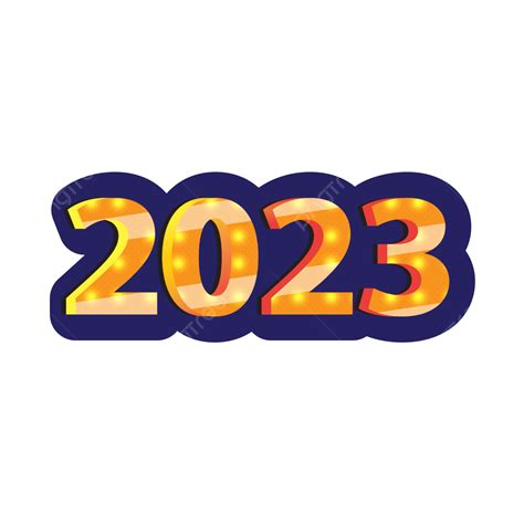 รูปการออกแบบข้อความ 2023 พร้อมเอฟเฟกต์แสง Png 2023 ข้อความ 2023 ปีใหม่ภาพ Png และ เวกเตอร์