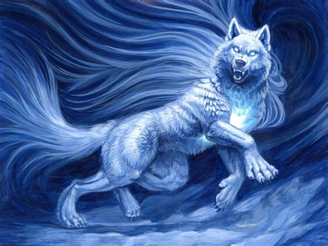 Mystical Alpha Mystical Spirit Anime Wolf Dezoito Wallpaper