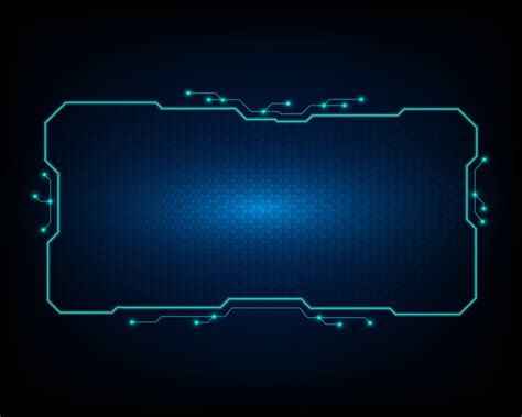Abstract Technology Sci Fi Hologram Frame Template Design Background