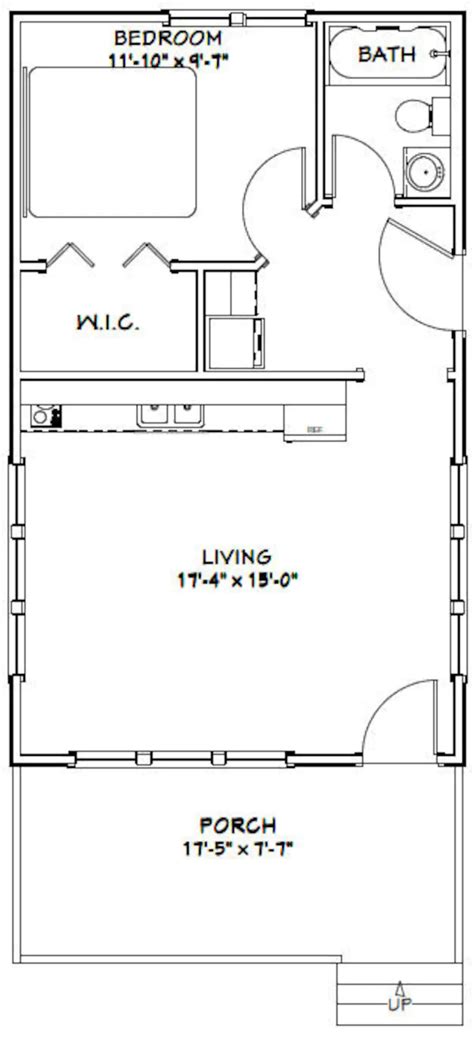 18x30 House 1 Bedroom 1 Bath 540 Sq Ft Pdf Floor Plan Etsy Buy A Tiny