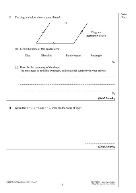 Aqa Past Papers Maths Gcse Foundation Papers Exam