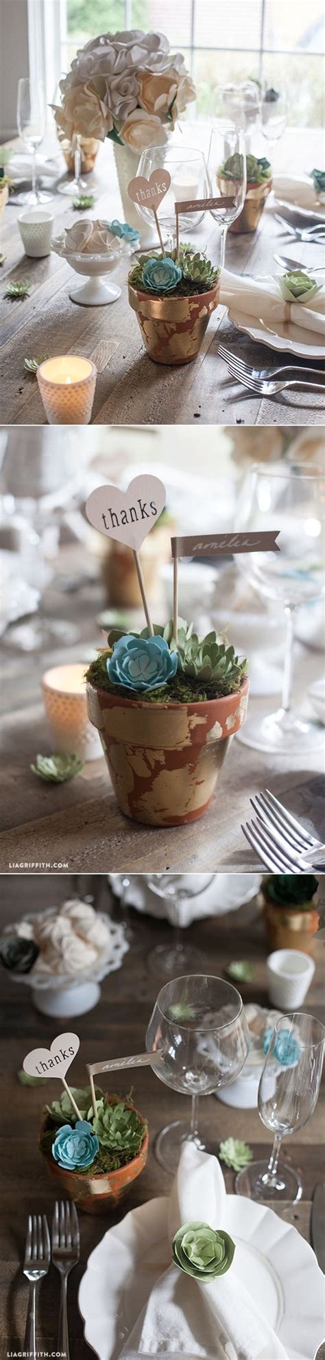 Diy Wedding Favors Paper Succulent Pots Lia Griffith Paper Flowers