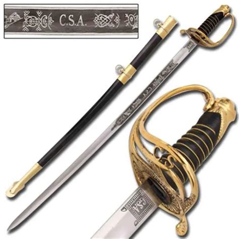 Civil War Confederate States Of America Cavalry Officer Saber Sword