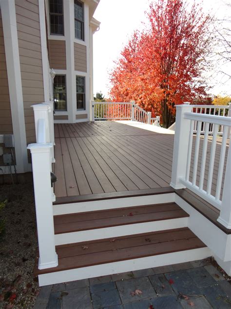 Azek, timbertech, trex, fiberon, & more. Custom Designed and Built Transition Azek PVC Deck with ...