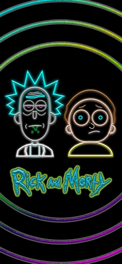 Neon Wallpaper Rockstar Can Rick And Morty Iphone Wallpapers Geek