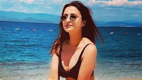 Parineeti Chopra Soaks Up Some Sun At A Beach In Turkey Wearing A Sexy Black Bikini Vogue India