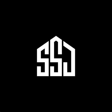 Diseño Del Logotipo De La Letra Ssj Sobre Fondo Negro Concepto De Logotipo De Letra De